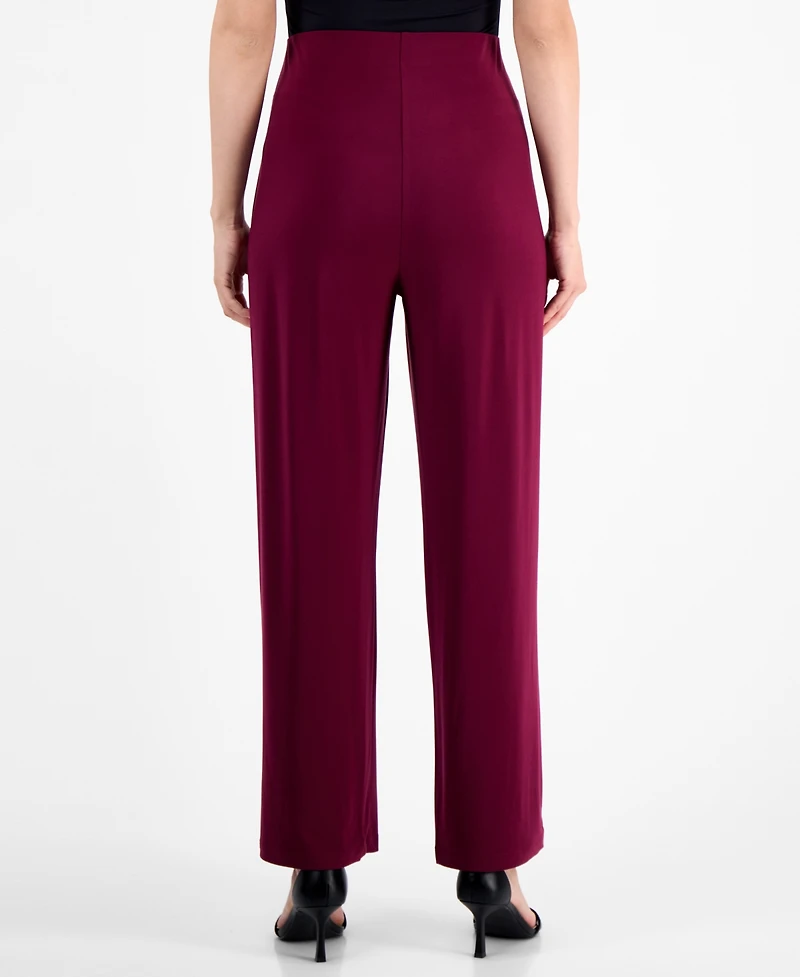Ak Anne Klein Petite Wide-Leg Pull-On Pants