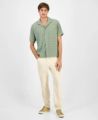 Sun + Stone Men's Andre Knit Tonal Stripe Camp Shirt, Exclusively at Macy's