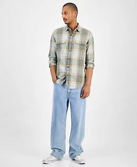 Sun + Stone Men's Plaid Shirt, Macy's Exclusive
