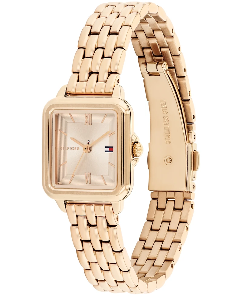 Tommy Hilfiger Women's Quartz Rose Gold-Tone Stainless Steel Bracelet Watch, 22.5mm
