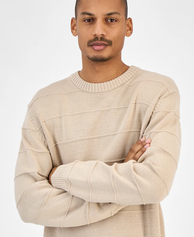 Sun + Stone Men's Ribbed Crewneck Sweater, Macy's Exclusive