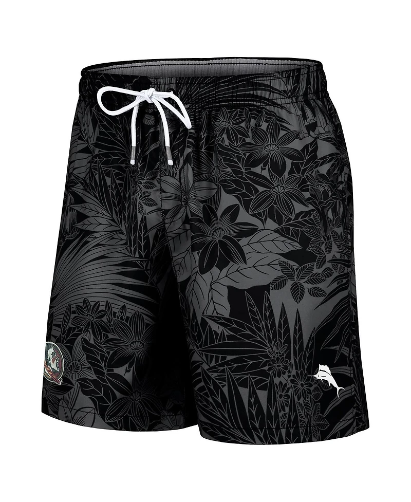 Tommy Bahama Men's Black Florida State Seminoles Santiago Palms Board Shorts