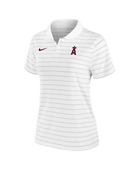 Nike Women's White Los Angeles Angels Authentic Collection Victory Performance Polo Shirt