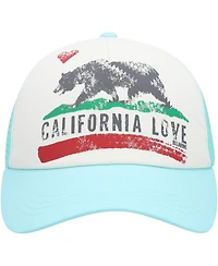 Billabong Women's White/Aqua Pitstop Trucker Snapback Hat