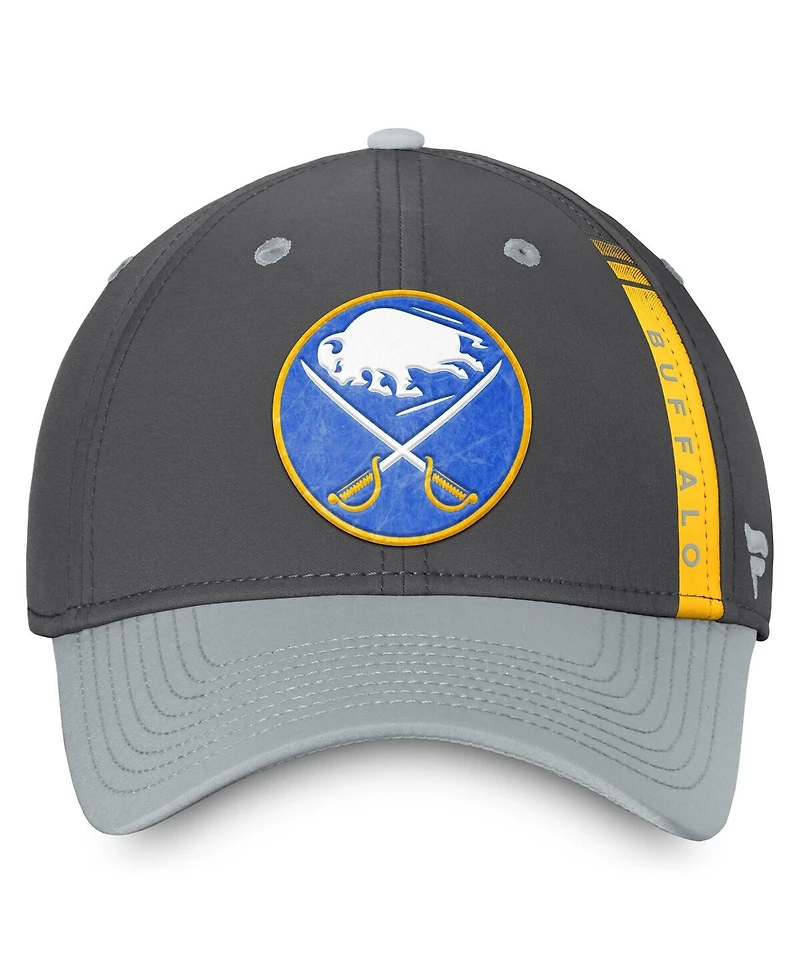 Fanatics Men's Charcoal Buffalo Sabres Authentic Pro Training Camp Flex Hat