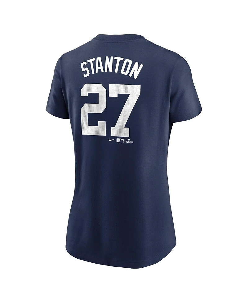Nike Women's Giancarlo Stanton Navy New York Yankees Fuse Name Number T-Shirt