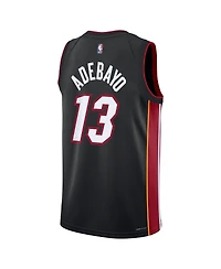 Nike Big Boys and Girls Bam Adebayo Black Miami Heat Swingman Icon Edition Jersey