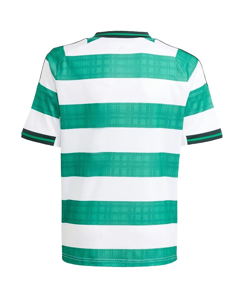 Adidas Big Boys and Girls White Celtic 2025/26 Replica Jersey