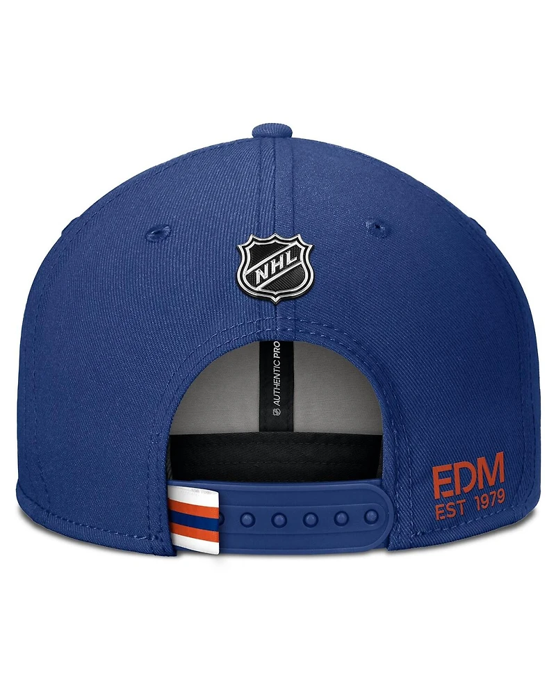 Fanatics Men's Blue Edmonton Oilers Authentic Pro Prime Snapback Hat