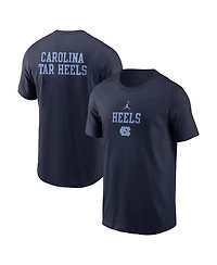 Jordan Men's Navy North Carolina Tar Heels 2-Hit Stacked T-Shirt