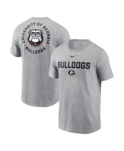 Nike Men's Heather Gray Georgia Bulldogs Campus 2-Hit T-Shirt