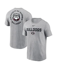 Nike Men's Heather Gray Georgia Bulldogs Campus 2-Hit T-Shirt