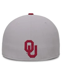 Jordan Men's Gray Oklahoma Sooners True Primetime Performance Fitted Hat