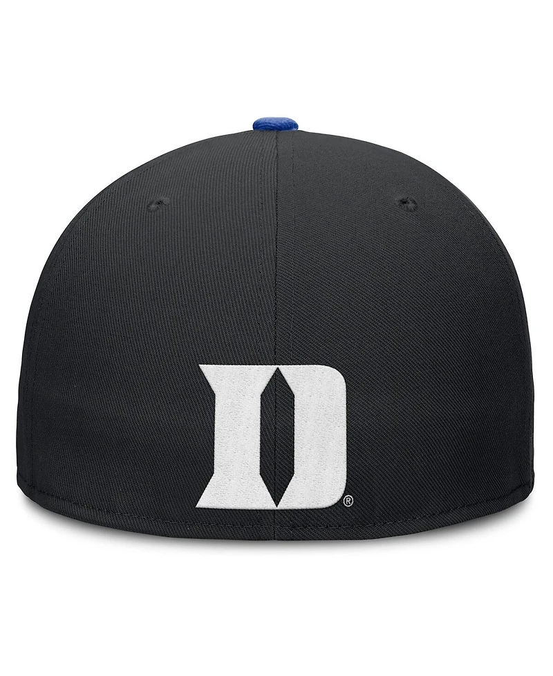Nike Men's Black Duke Blue Devils True Primetime Performance Fitted Hat