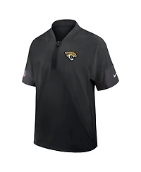 Nike Men's Black Jacksonville Jaguars Sideline Short Sleeve Quarter-Zip Coach Jacket