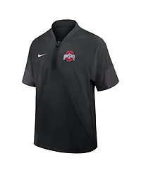 Nike Men's Black Ohio State Buckeyes 2025 Sideline Coaches Lightweight Short Sleeve Jacket