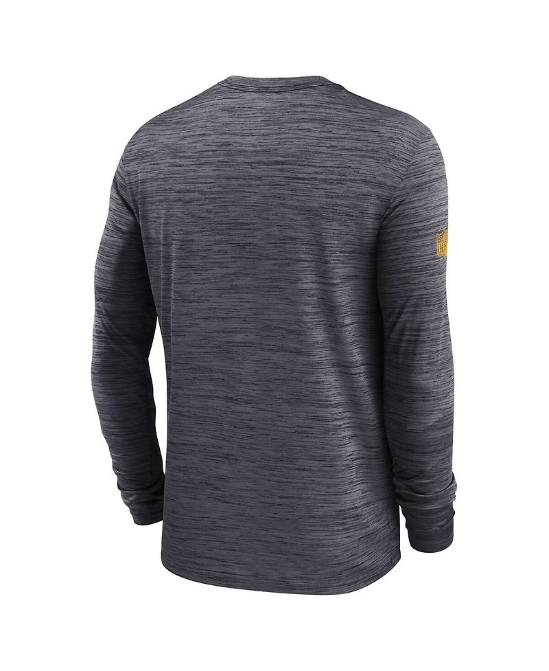 Nike Men's Black Pittsburgh Steelers Sideline Velocity Performance Long Sleeve T-Shirt