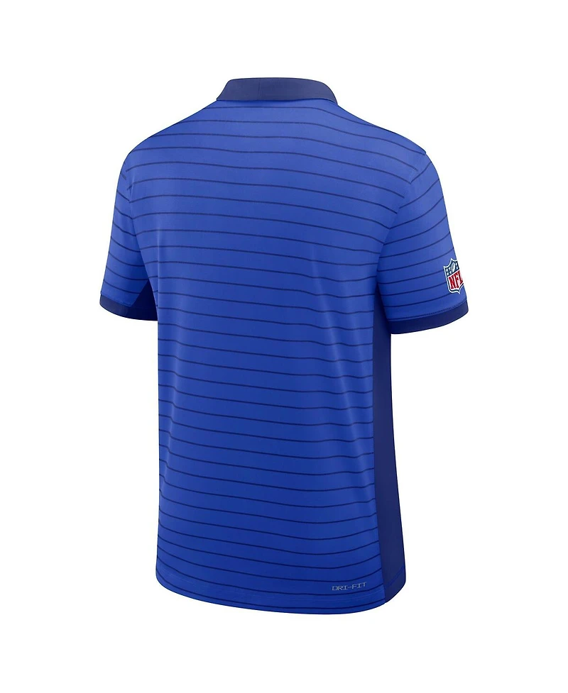 Nike Men's Royal Los Angeles Rams Sideline Victory Stripe Performance Polo Shirt