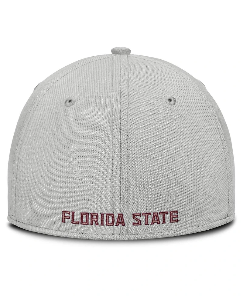 Nike Men's Gray Florida State Seminoles Rise Practice Performance Adjustable Hat