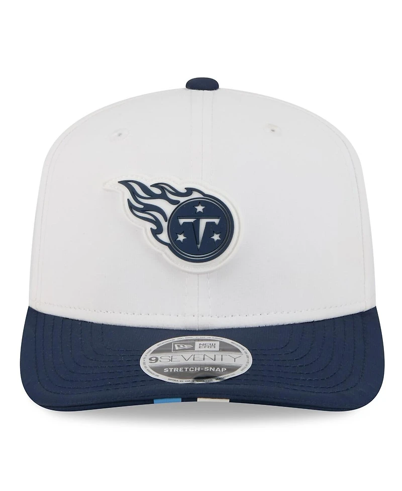 New Era Men's White/Navy Tennessee Titans 2025 Nfl Training Camp 9SEVENTY Adjustable Hat