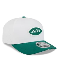 New Era Men's White/Green New York Jets 2025 Nfl Training Camp 9SEVENTY Adjustable Hat