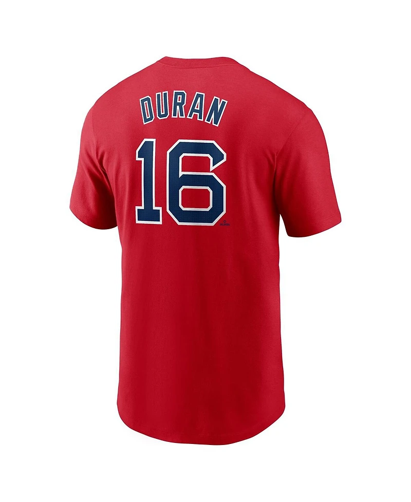 Nike Men's Jarren Duran Red Boston Sox Fuse Name Number T-Shirt