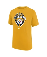 Nike Big Boys and Girls Gold Pittsburgh Steelers Icon Legend T-Shirt