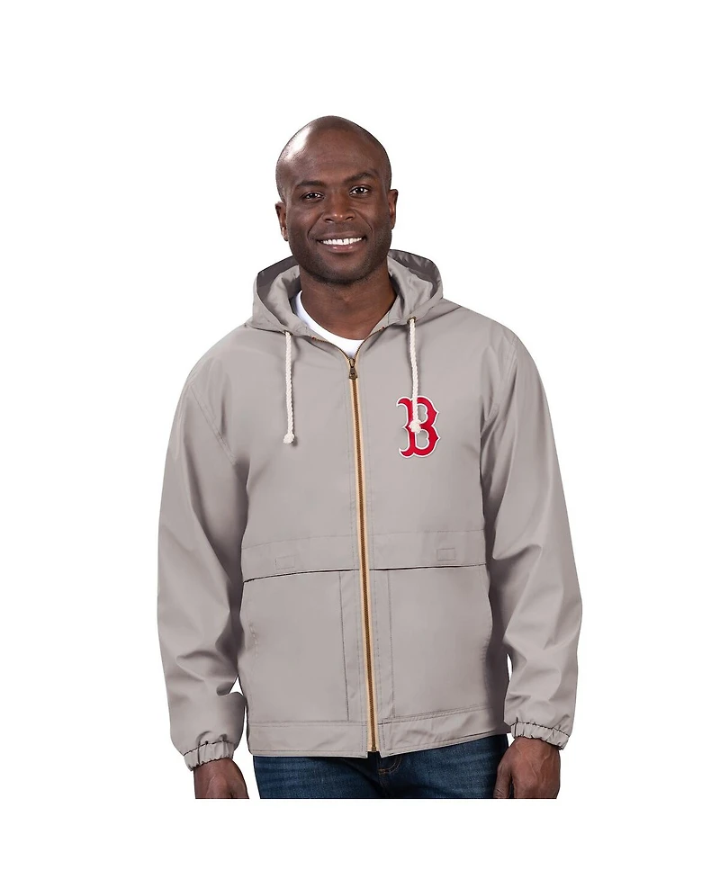 G-iii Sports by Carl Banks Men's Gray Boston Red Sox Full-Zip Rain Jacket