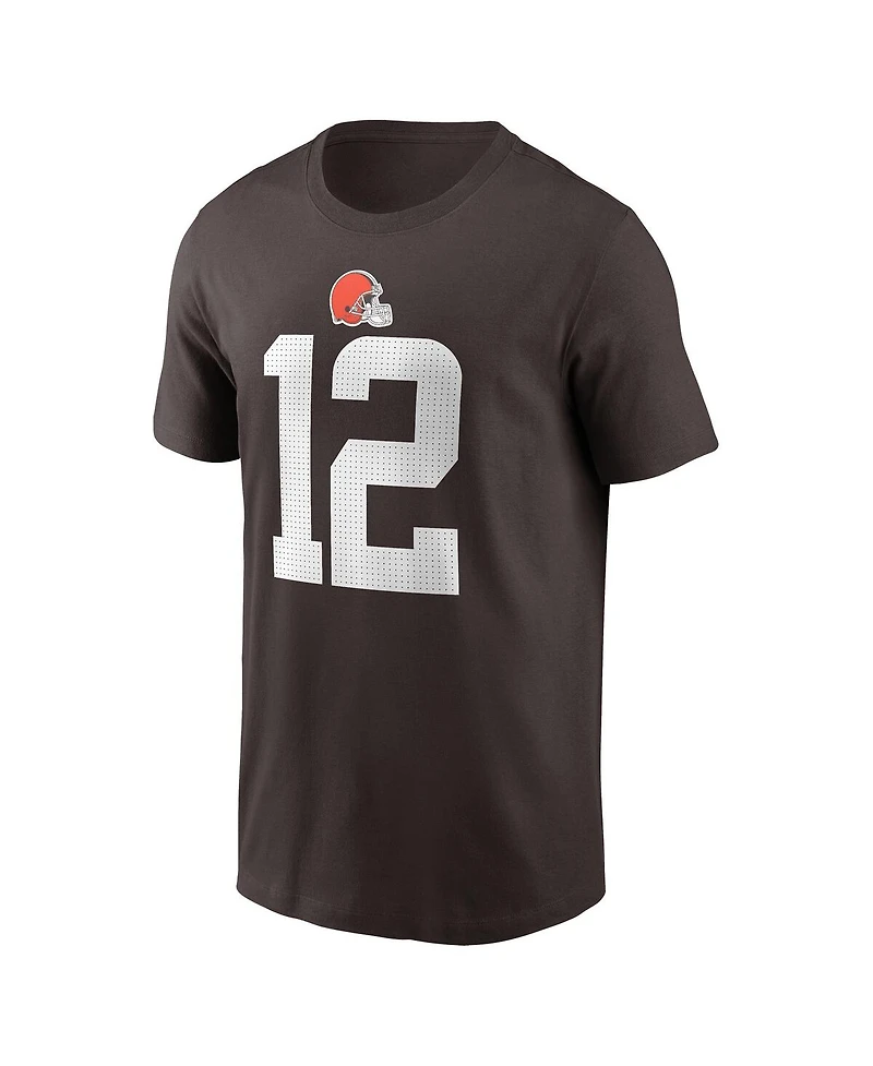 Nike Men's Shedeur Sanders Cleveland Browns 2025 Nfl Draft Name Number T-Shirt