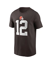Nike Men's Shedeur Sanders Cleveland Browns 2025 Nfl Draft Name Number T-Shirt