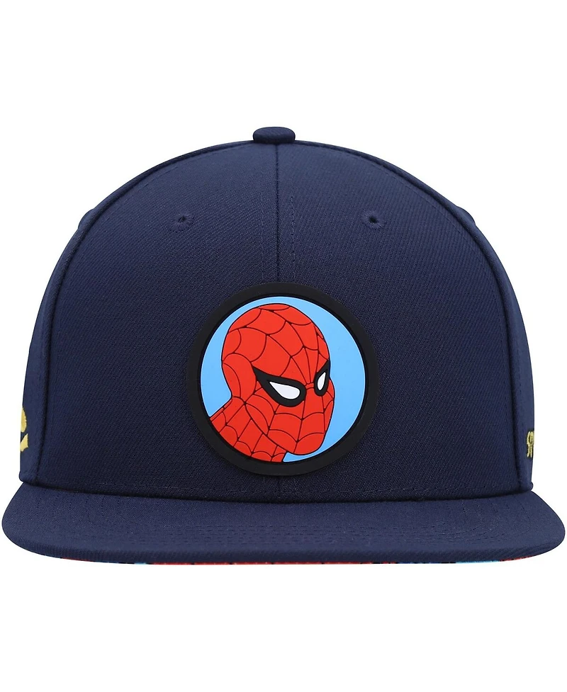 Marvel Big Boys and Girls Navy Spiderman Comic Snapback Hat