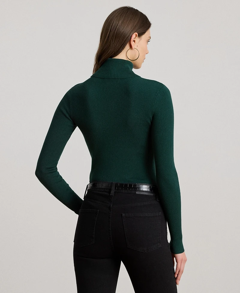 Lauren Ralph Ribbed Turtleneck Sweater