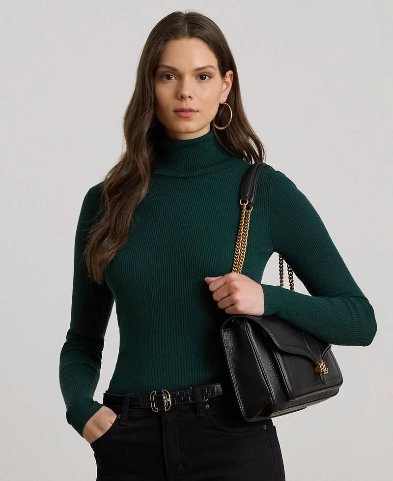 Lauren Ralph Ribbed Turtleneck Sweater