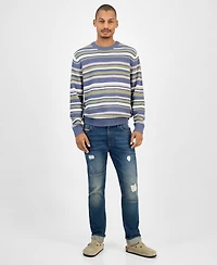 Sun + Stone Men's Striped Crewneck Sweater, Macy's Exclusive