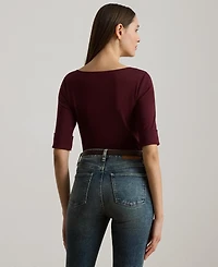 Lauren Ralph Stretch Cotton Boatneck T-Shirt