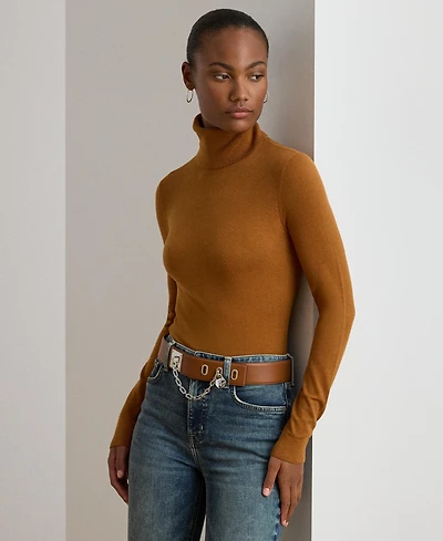 Lauren Ralph Women's Silk-Blend Turtleneck Sweater