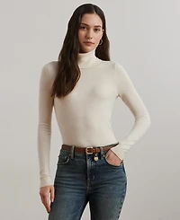 Lauren Ralph Lauren Women's Silk-Blend Turtleneck Sweater