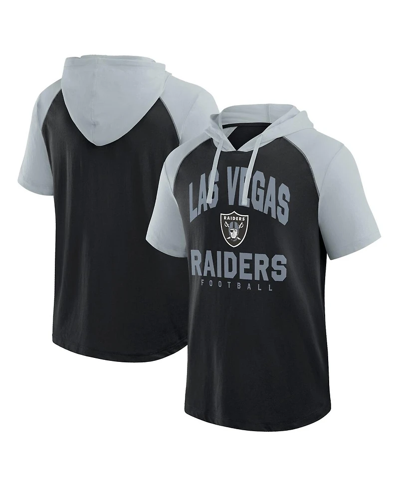 Logo Athletic Men's Black Las Vegas Raiders Prime Hoodie T-Shirt