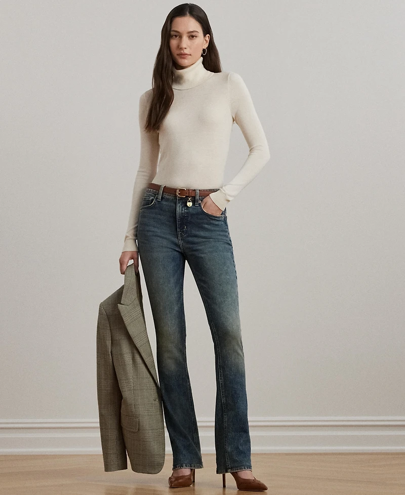 Lauren Ralph Lauren Women's Silk-Blend Turtleneck Sweater