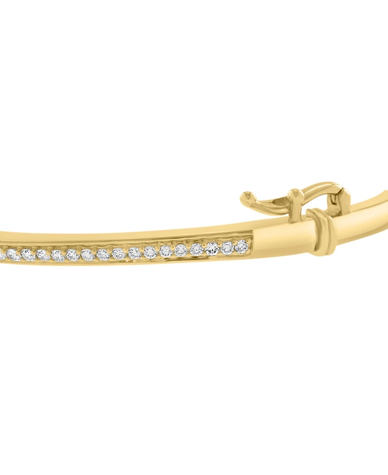 Effy Lab Grown Diamond Three Stone Swirl Bangle Bracelet (1-7/8 ct. t.w.) in 14k Gold