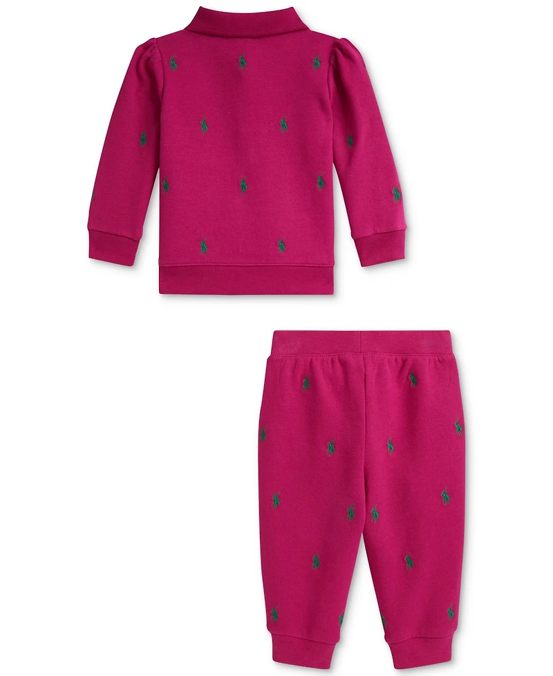 Polo Ralph Lauren Baby Girls Fleece Sweatshirt & Pant Set