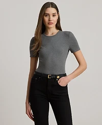 Lauren Ralph Women's Stretch Cotton Crewneck Tee