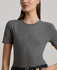 Lauren Ralph Women's Stretch Cotton Crewneck Tee