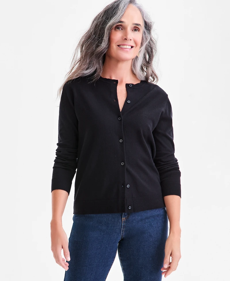 Style & Co Women's Button-Down Long-Sleeve Cardigan, Created for Macy's
