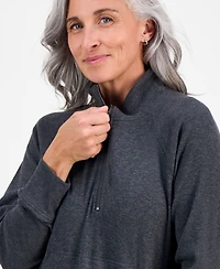 Style & Co Petite Waffle-Knit Half-Zip Sweatshirt, Macy's Exclusive