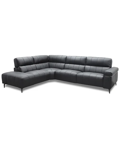 Wyndill 2-Pc. Leather Sectional with 1 Power Recliner, Exclusively at Macy's