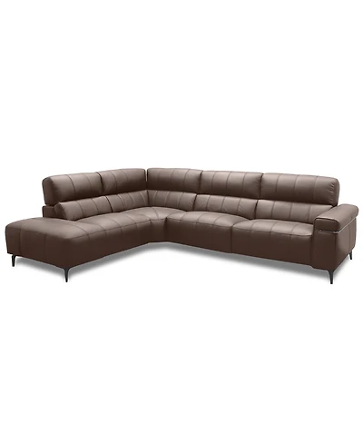 Wyndill 2-Pc. Leather Sectional with 1 Power Recliner, Exclusively at Macy's