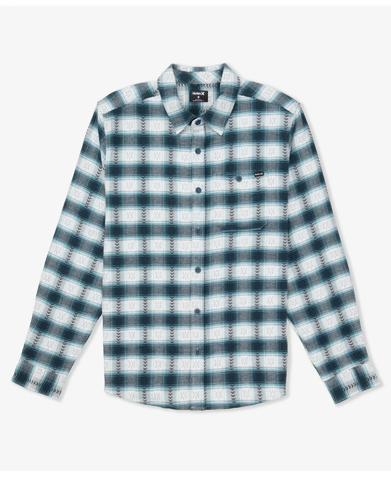 Hurley Men's Portland Stretch Flannel Long Sleeve Shirt