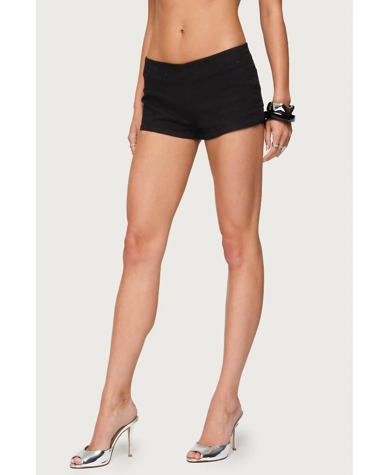 Edikted Women's Dinah Denim Micro Shorts