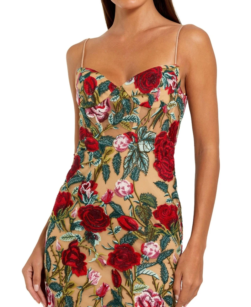 Mac Duggal Women's Floral Embroidered Off The Shoulder Gown